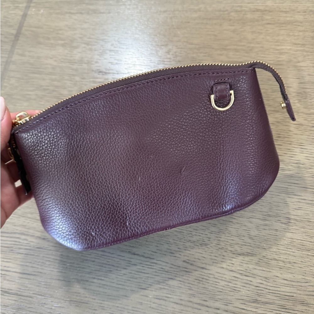 Dagne dover Elegant Burgundy Leather Clutch - Picture 4 of 11